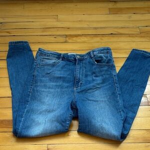 Garage Women's High Rise Skinny Jeans in Deep Blue